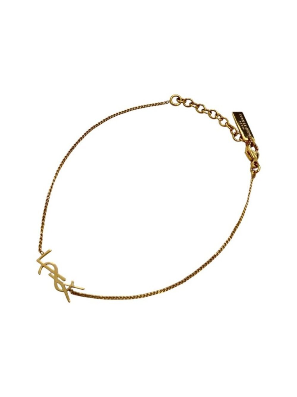 Saint Laurent Paris Cassandra Logo Bracelet Gold Plated Colored